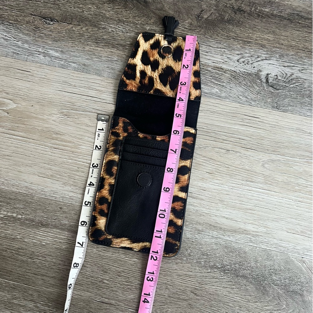 Leopard Print Leather Pouch - image 5